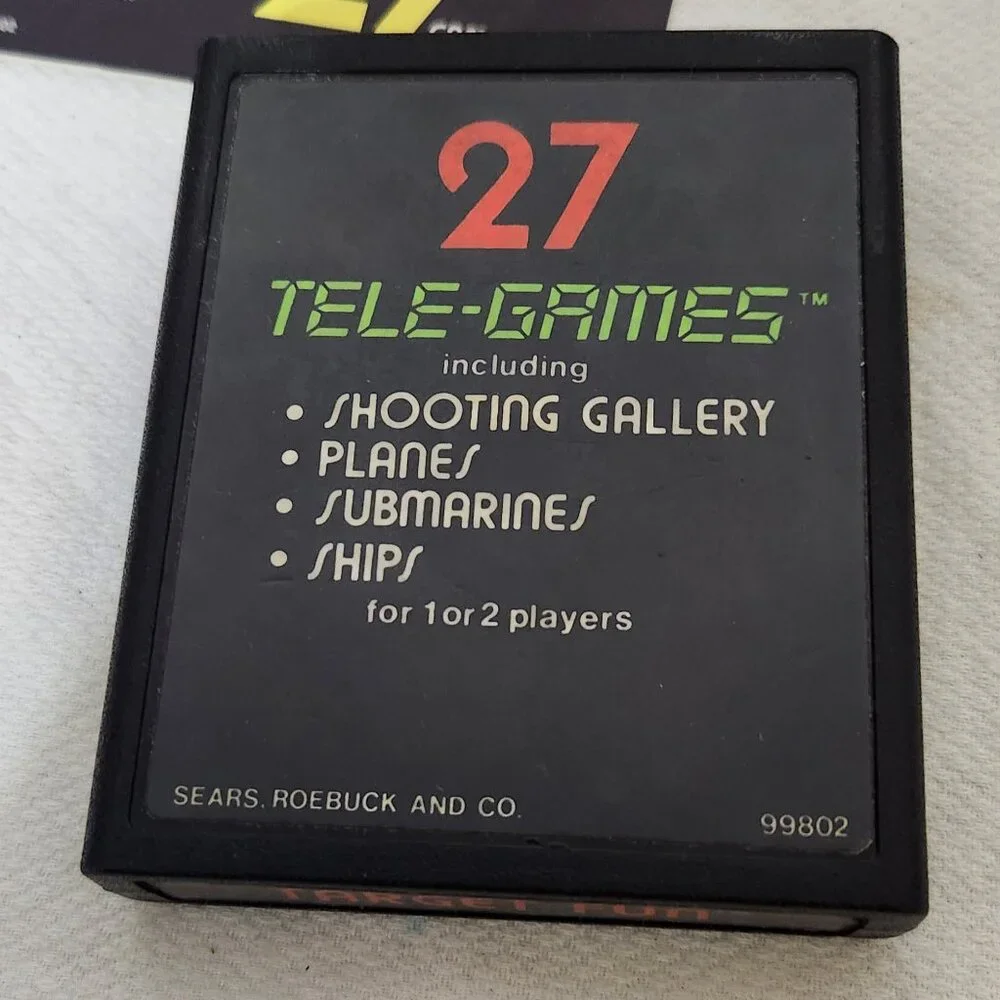 Vintage Video Game Target Fun Atari 2600, 1977 Sears Tele-Games Complete Box